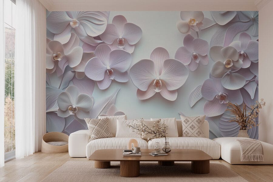 Groupe de fleurs blanches