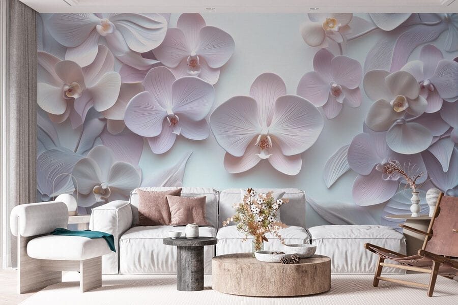 Groupe de fleurs blanches