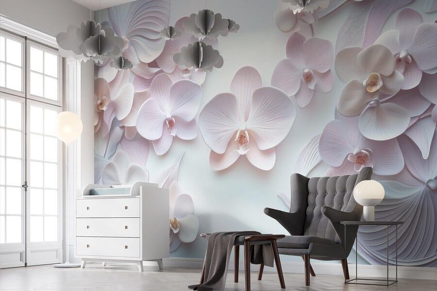 Groupe de fleurs blanches