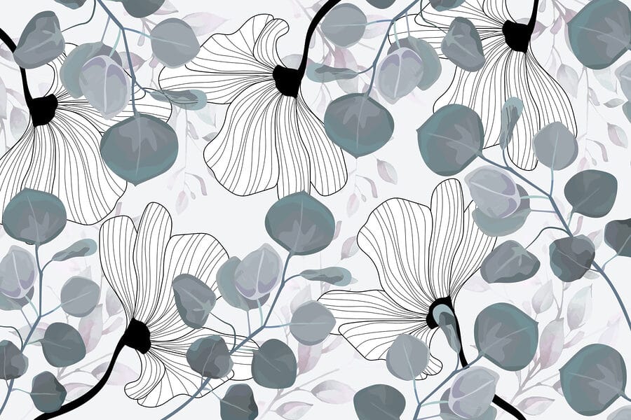 Délicat motif floral dans des tons doux