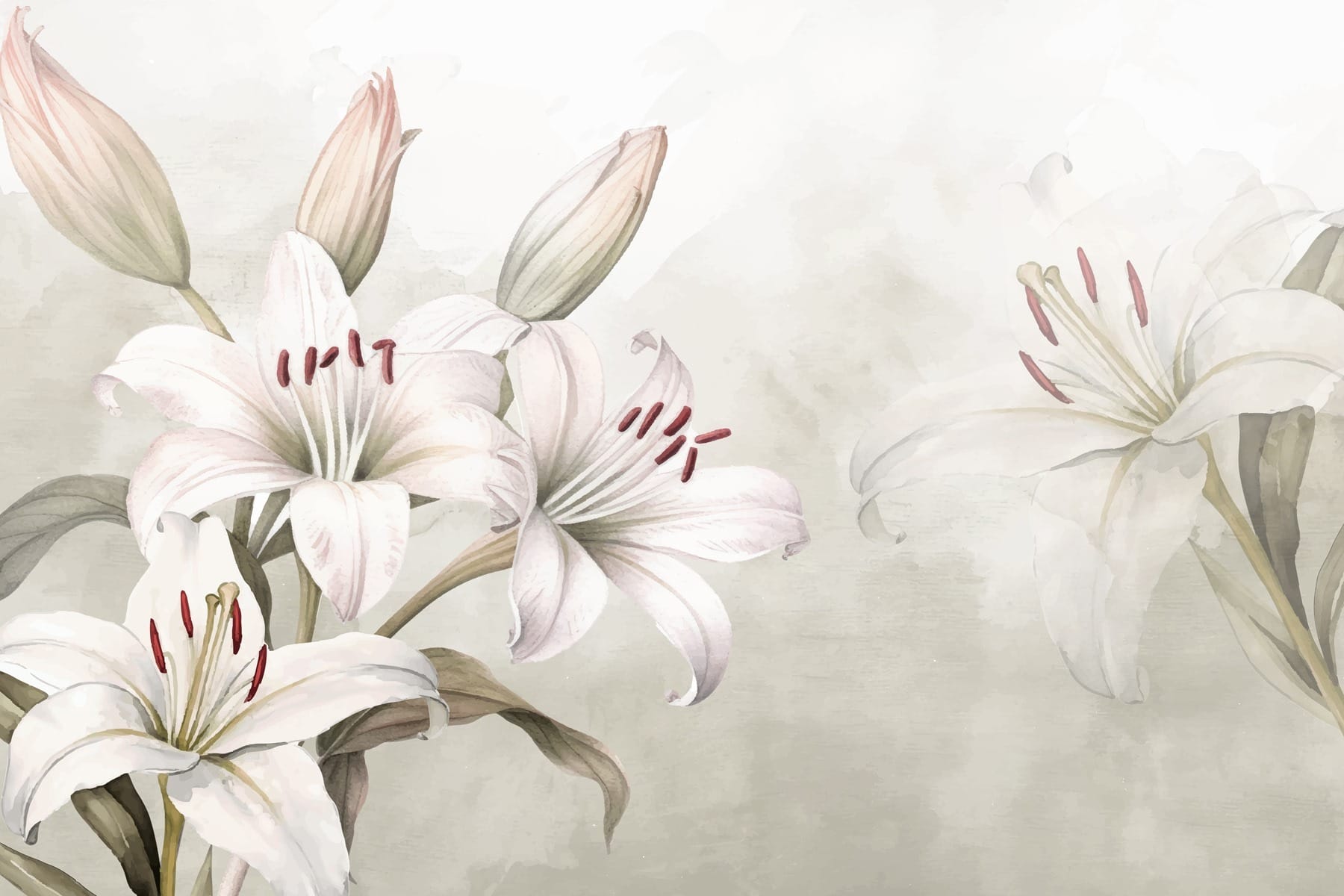 Delicate blooms in gentle hues