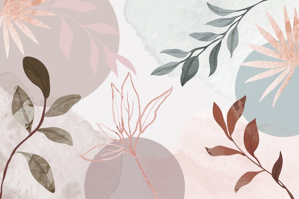 Motifs botaniques doux dans les tons pastels Motifs botaniques doux dans les tons pastels