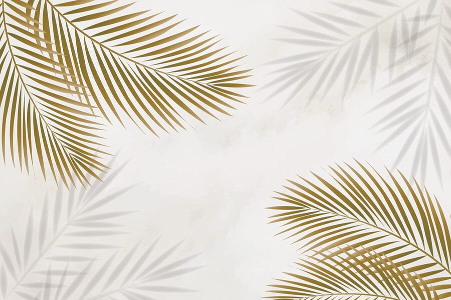 Groupe de feuilles sur fond blanc