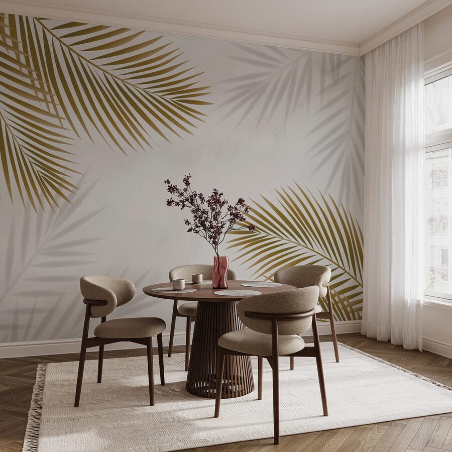 Groupe de feuilles sur fond blanc