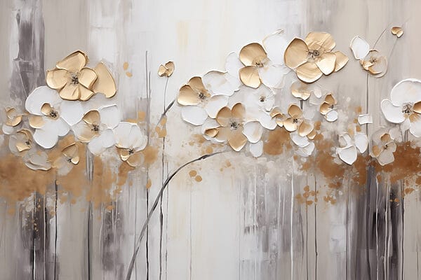 Peinture de fleurs sur un mur Peinture de fleurs sur un mur