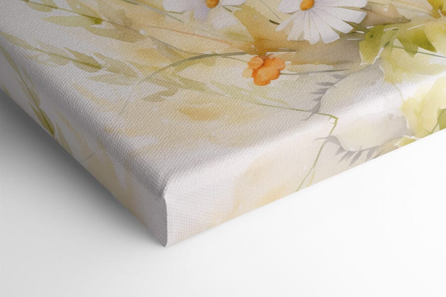Papillon volant au-dessus d'une fleur jaune et blanche