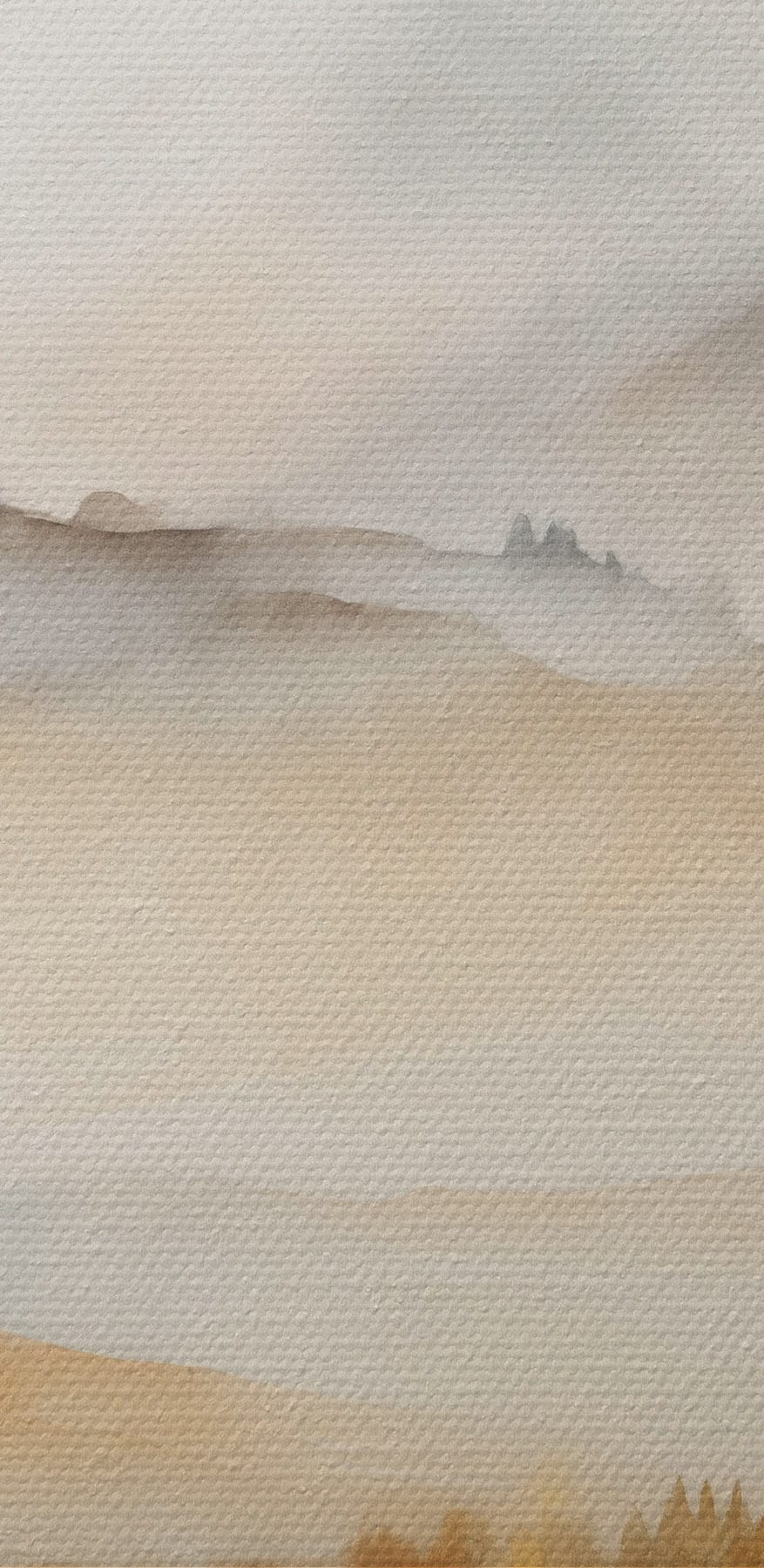 Aquarelle d'arbres et de montagnes Aquarelle d'arbres et de montagnes