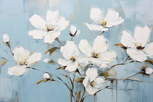Peinture de fleurs blanches Peinture de fleurs blanches