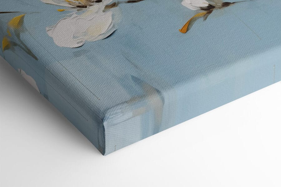 Peinture de fleurs blanches