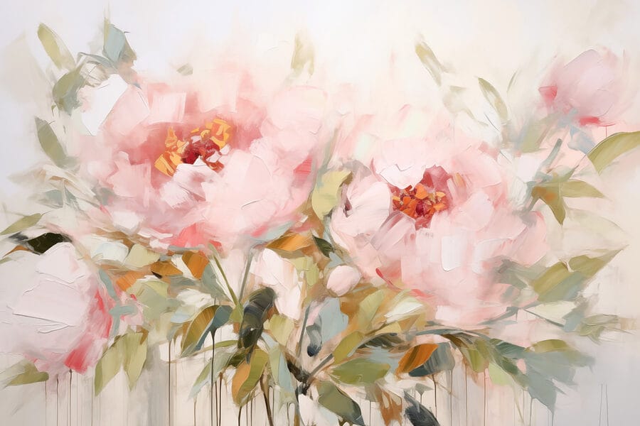 Peinture de fleurs roses Peinture de fleurs roses