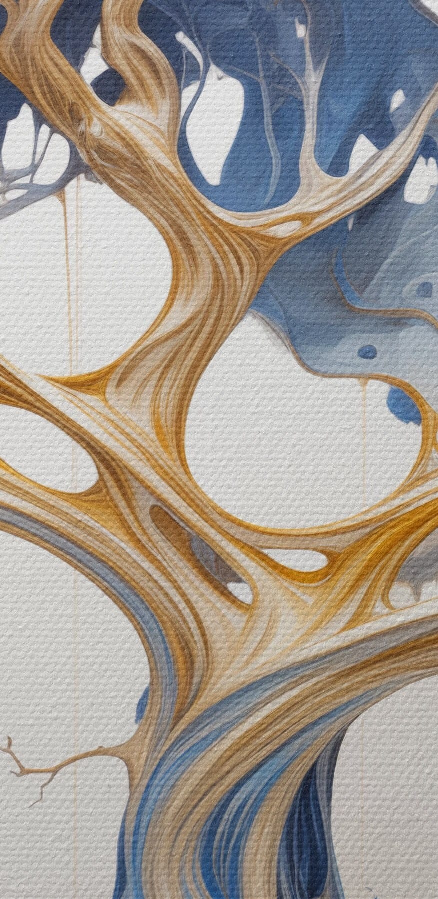 Arbre aux feuilles bleues et jaunes Arbre aux feuilles bleues et jaunes