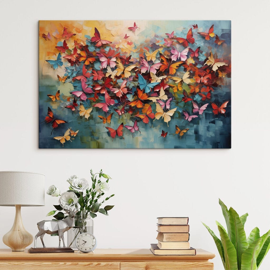 Groupe de papillons sur fond bleu s42728pig405 1024x1024 - Groupe de papillons sur fond bleu
