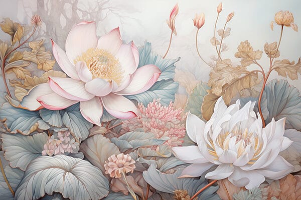 Peinture de fleurs et de feuilles Peinture de fleurs et de feuilles