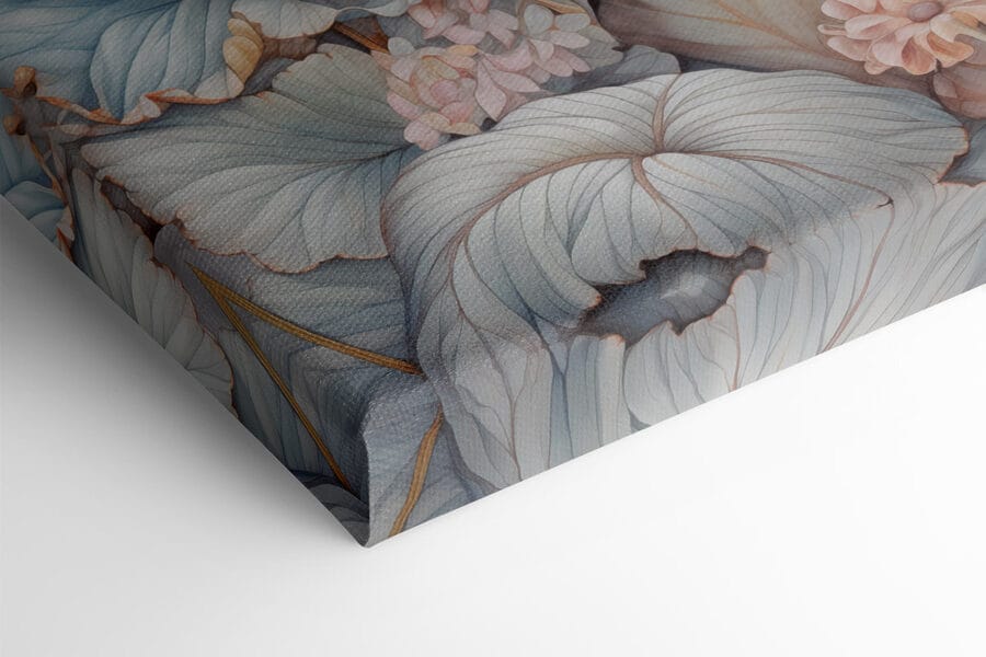 Peinture de fleurs et de feuilles