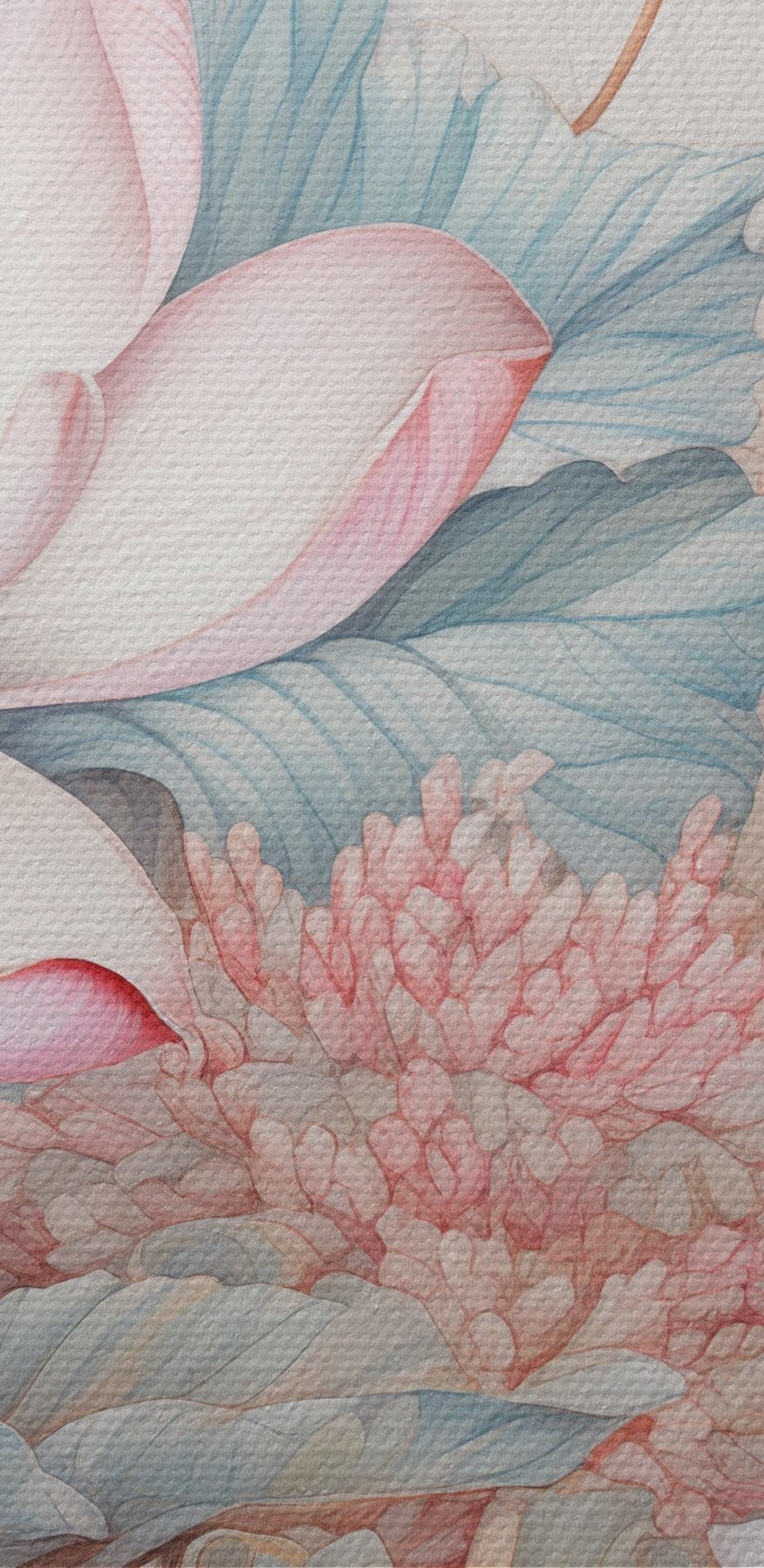 Peinture de fleurs et de feuilles