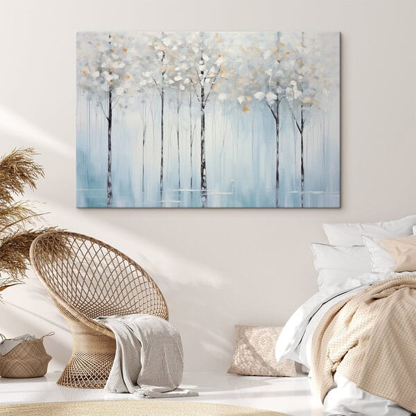 Peinture d'arbres dans un lac Peinture d'arbres dans un lac