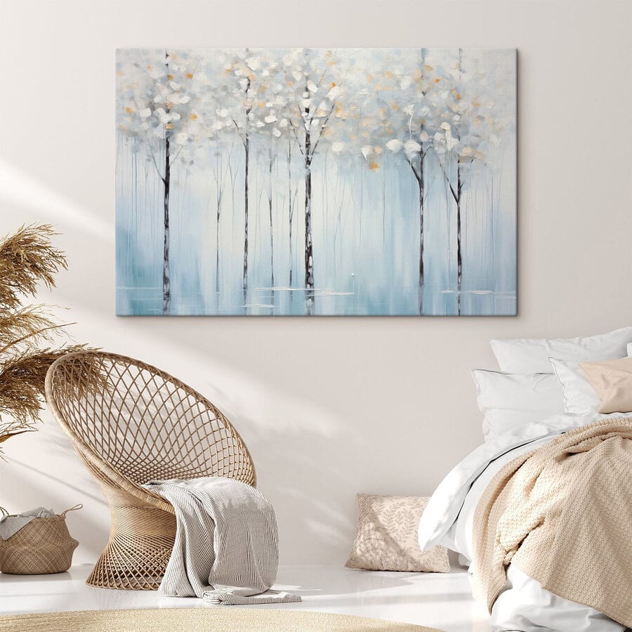 Peinture d'arbres dans un lac Peinture d'arbres dans un lac