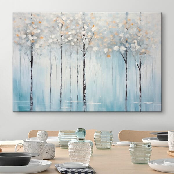 Peinture d'arbres dans un lac Peinture d'arbres dans un lac