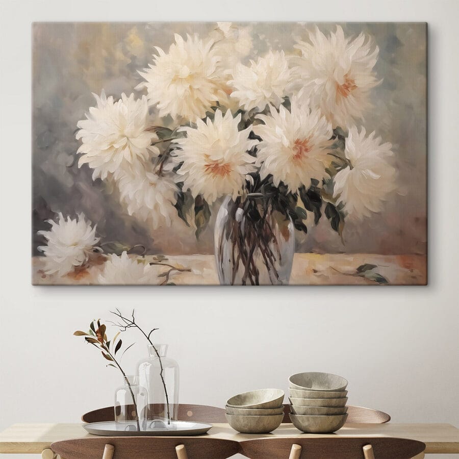 Peinture de fleurs dans un vase