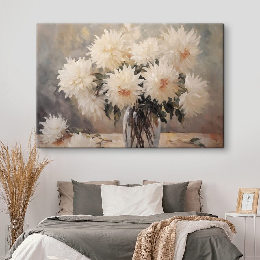 Peinture de fleurs dans un vase