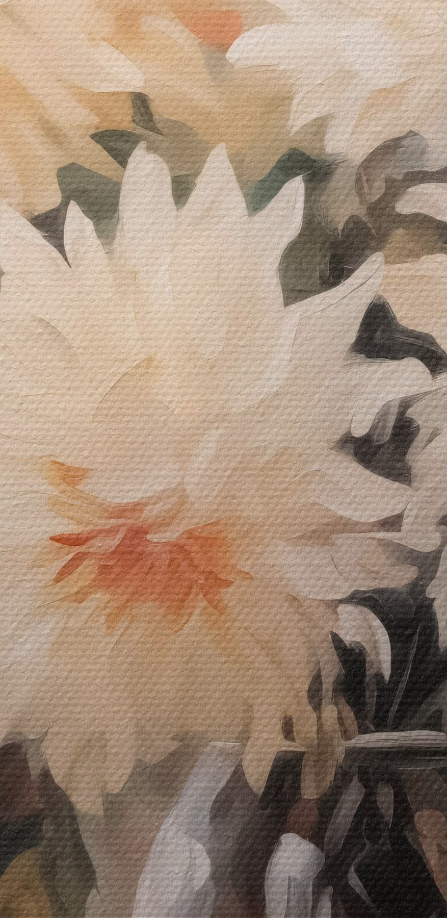 Peinture de fleurs dans un vase