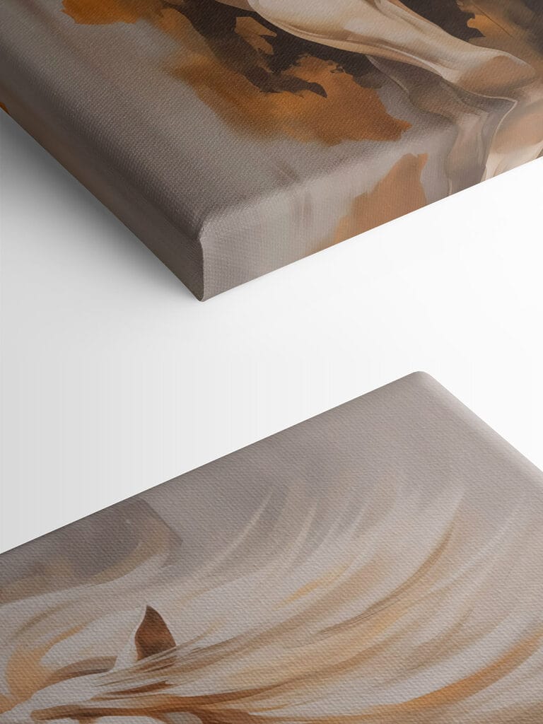 Painting of a horse with a long mane