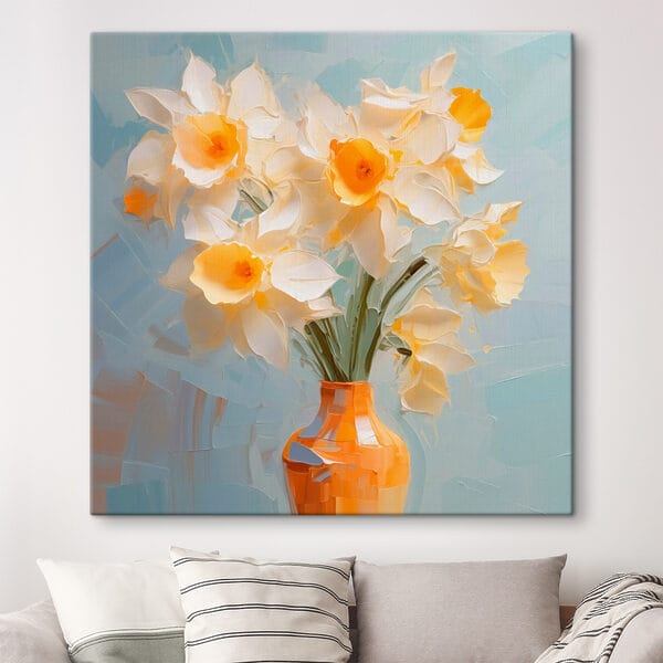 Fleurs jaunes et blanches dans un vase Fleurs jaunes et blanches dans un vase