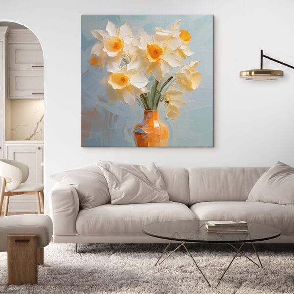 Fleurs jaunes et blanches dans un vase Fleurs jaunes et blanches dans un vase