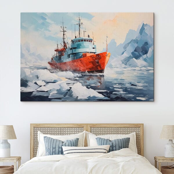 Peinture d'un bateau dans l'eau Peinture d'un bateau dans l'eau
