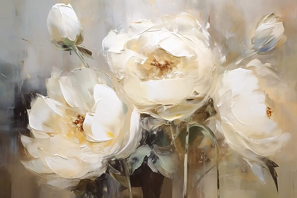 Peinture de fleurs blanches Peinture de fleurs blanches