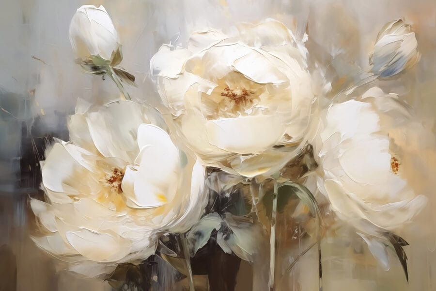 Peinture de fleurs blanches Peinture de fleurs blanches