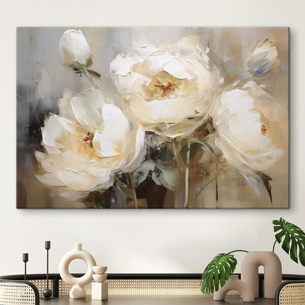 Peinture de fleurs blanches Peinture de fleurs blanches