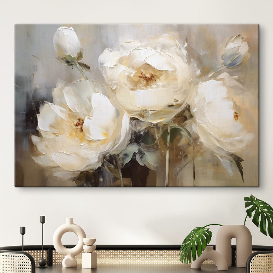 Peinture de fleurs blanches Peinture de fleurs blanches
