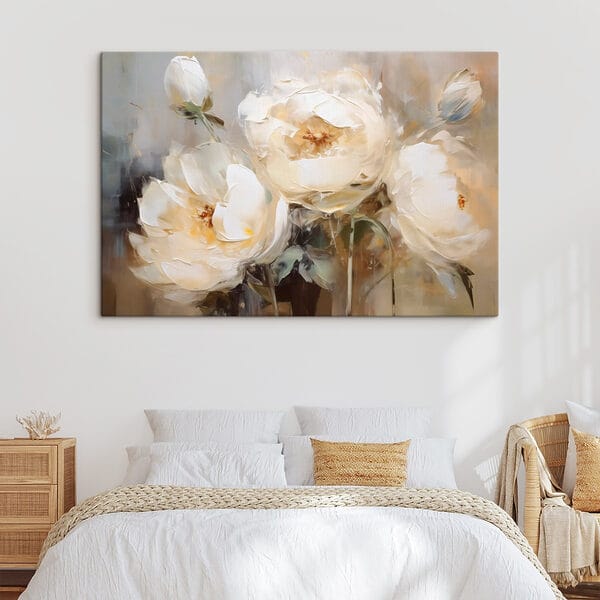 Peinture de fleurs blanches Peinture de fleurs blanches