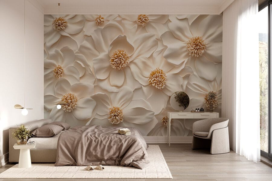 Groupe de fleurs blanches