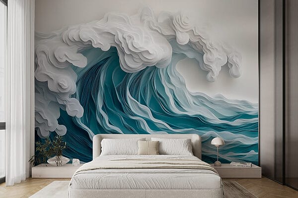 Papier découpé d'une vague Papier découpé d'une vague