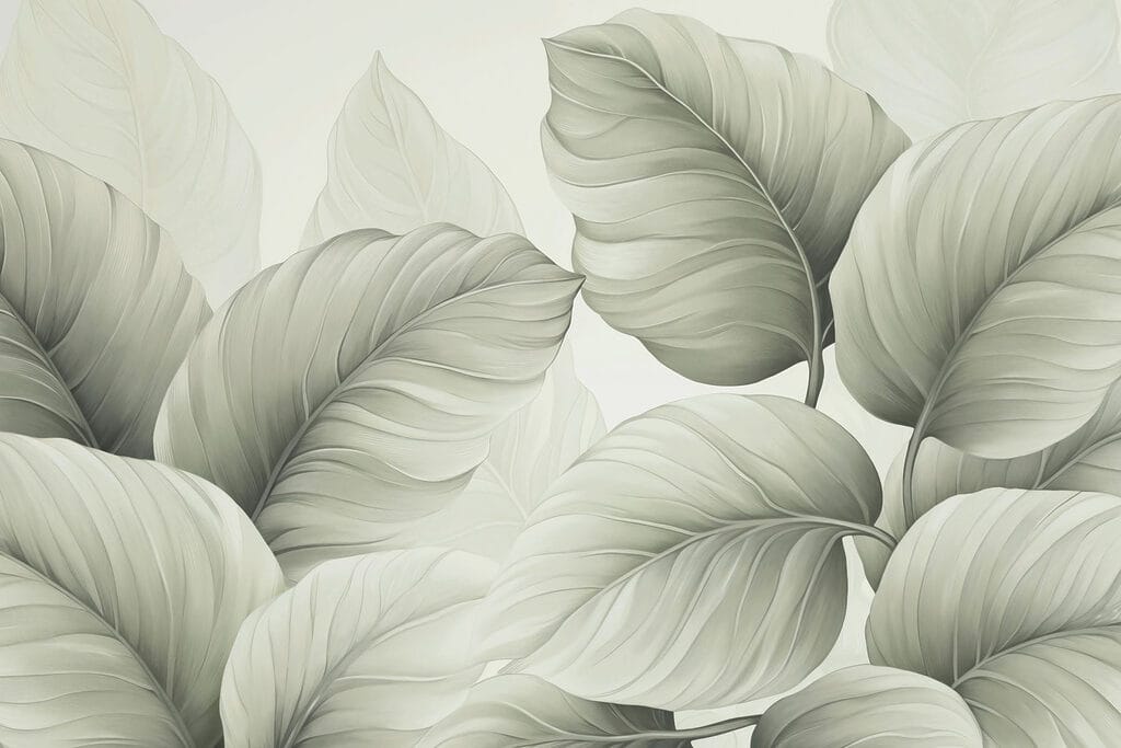 Des feuilles vertes délicates en harmonie Des feuilles vertes délicates en harmonie