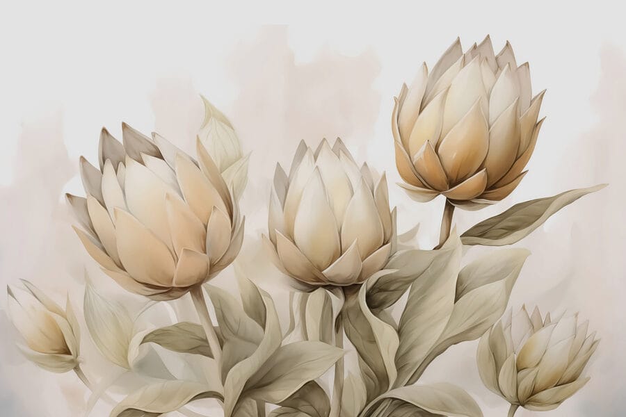 Des fleurs délicates dans des teintes douces
