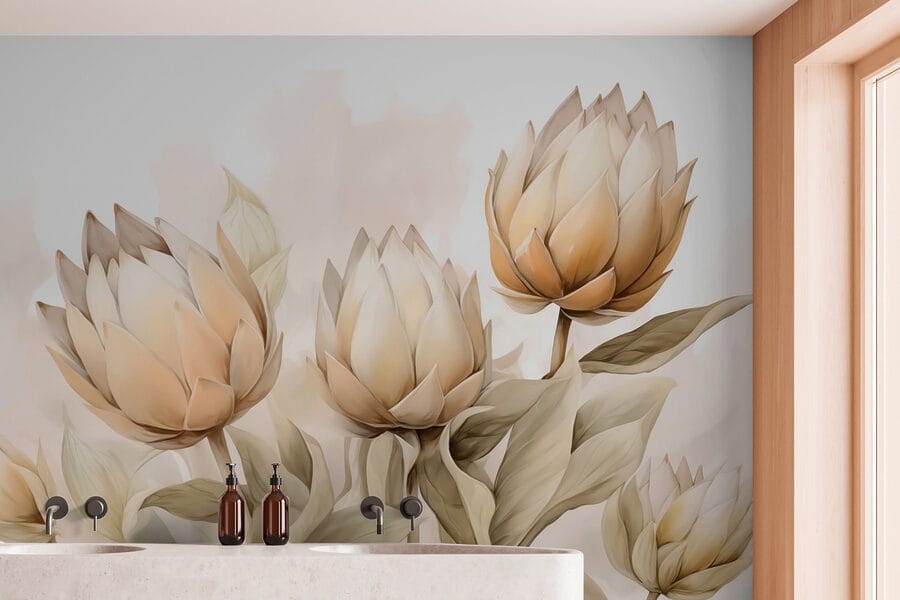 Des fleurs délicates dans des teintes douces