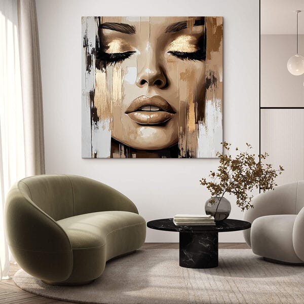 Peinture d'un visage de femme Peinture d'un visage de femme
