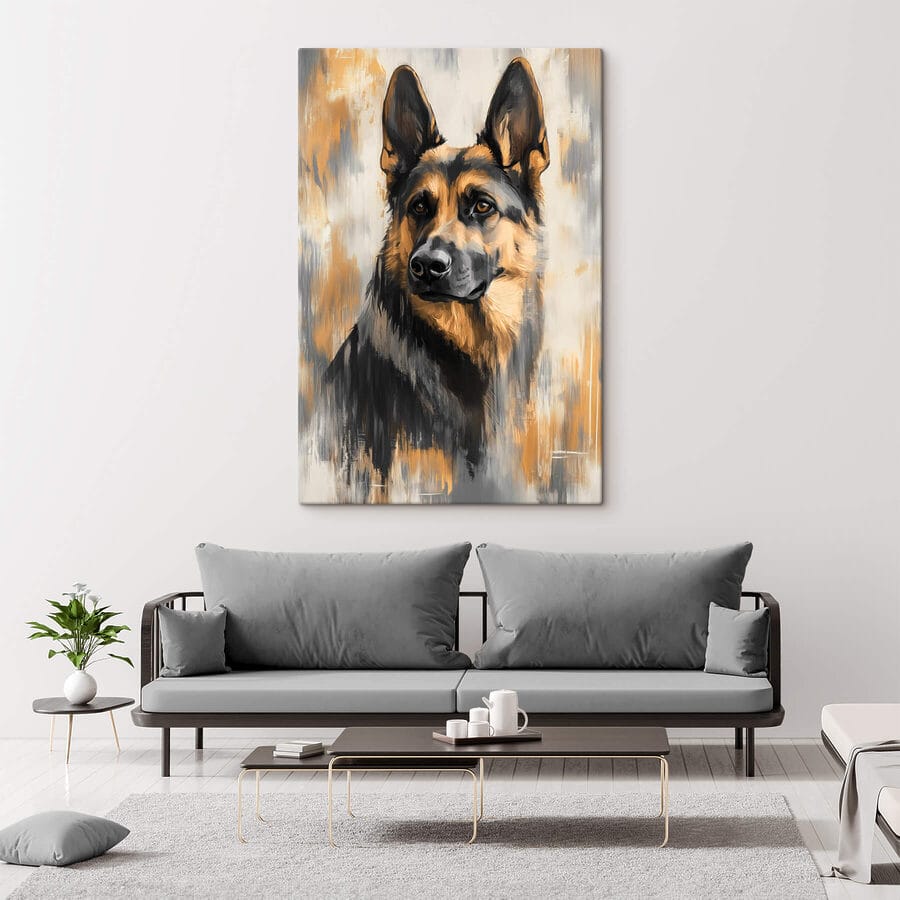 Peinture d'un chien