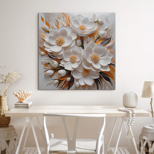Fleurs et feuilles blanches Fleurs et feuilles blanches