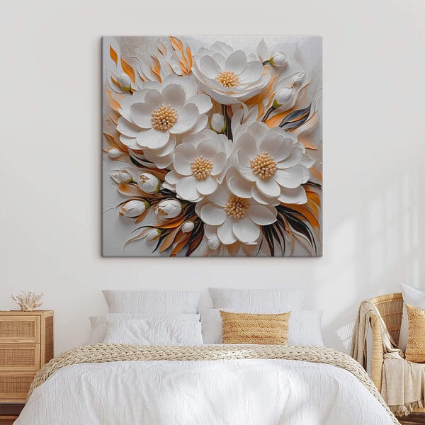 Fleurs et feuilles blanches Fleurs et feuilles blanches