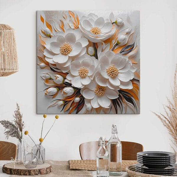 Fleurs et feuilles blanches Fleurs et feuilles blanches