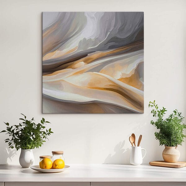 Tableaux Vagues abstraites de couleurs douces (UGS : s42704) Tableaux Tableaux Vagues abstraites de couleurs douces (UGS : s42704)