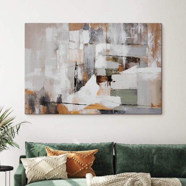 Peinture d'un mur blanc et brun Peinture d'un mur blanc et brun