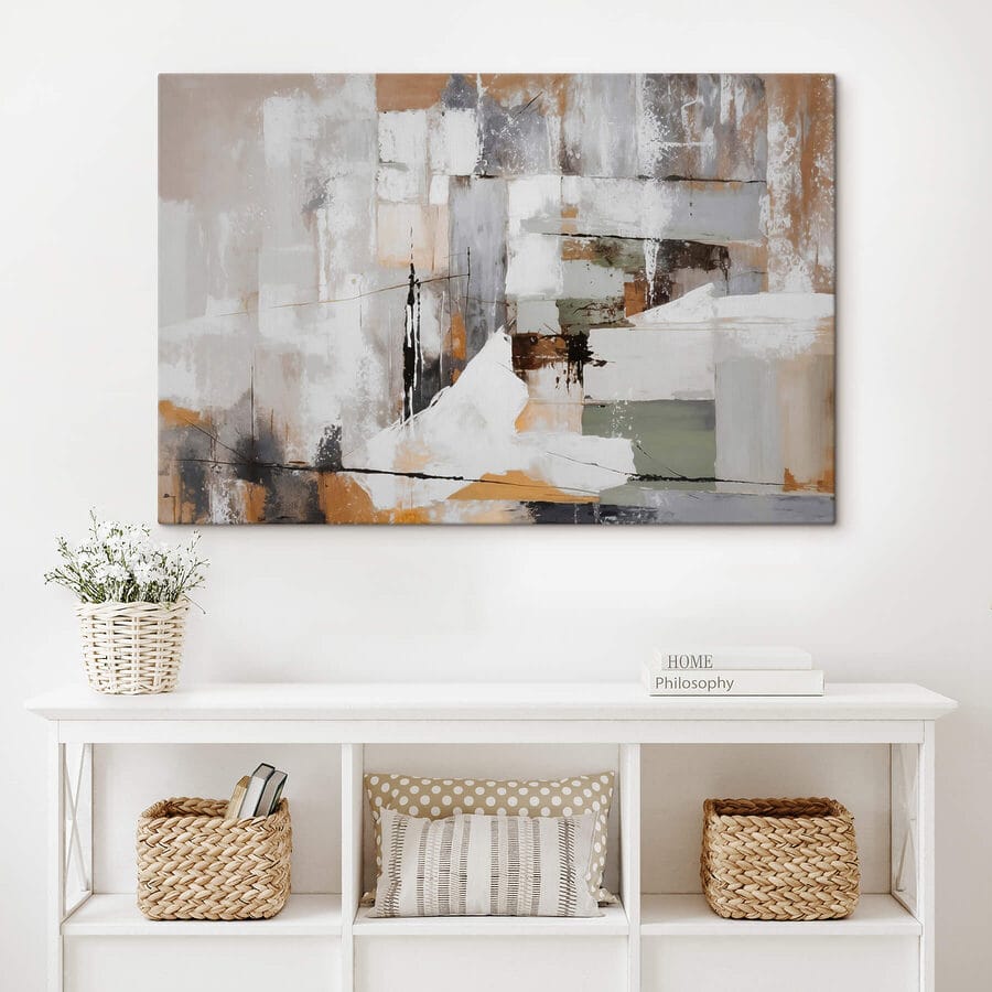 Peinture d'un mur blanc et brun