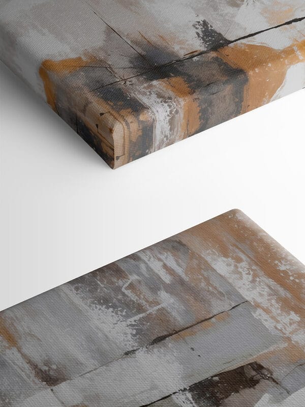 Peinture d'un mur blanc et brun Peinture d'un mur blanc et brun