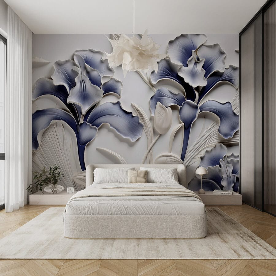 Art mural avec fleurs et feuilles Art mural avec fleurs et feuilles
