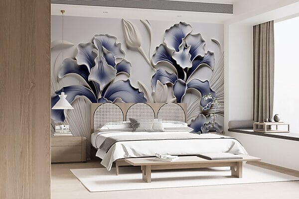 Art mural avec fleurs et feuilles Art mural avec fleurs et feuilles
